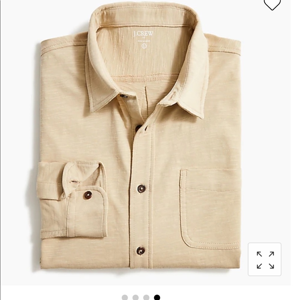 J Crew Men’s Knit Long Sleeve Button Down Shirt